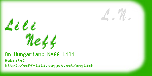 lili neff business card